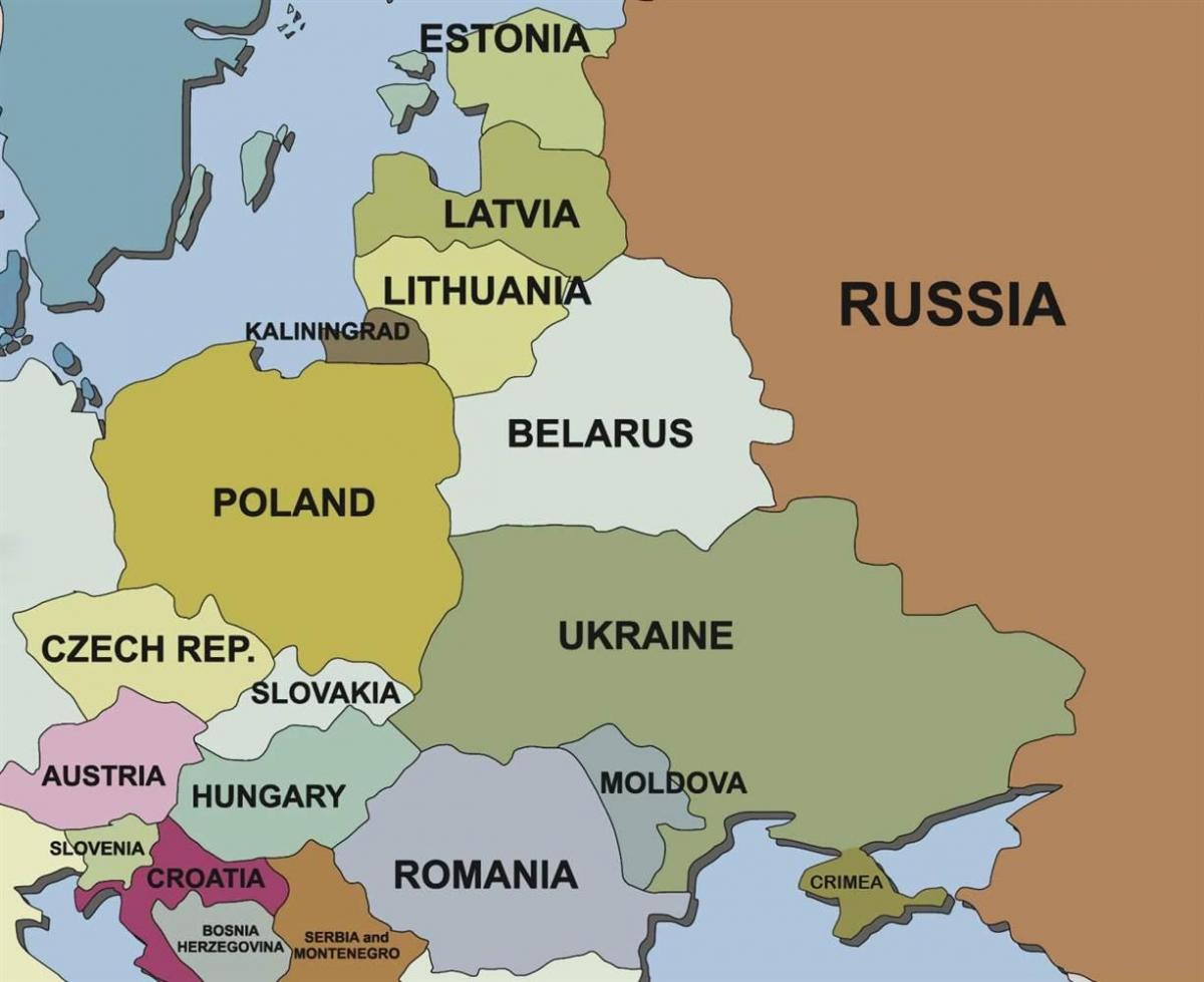 Karte von Slowenien und den benachbarten Ländern