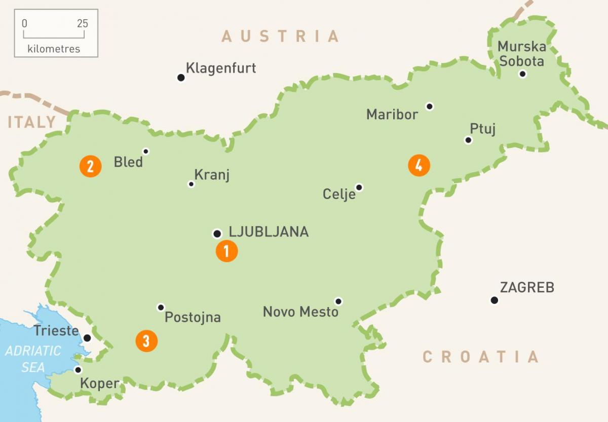 Karte von novo mesto, Slowenien