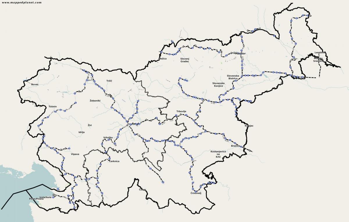 Slowenien-Zug-Karte