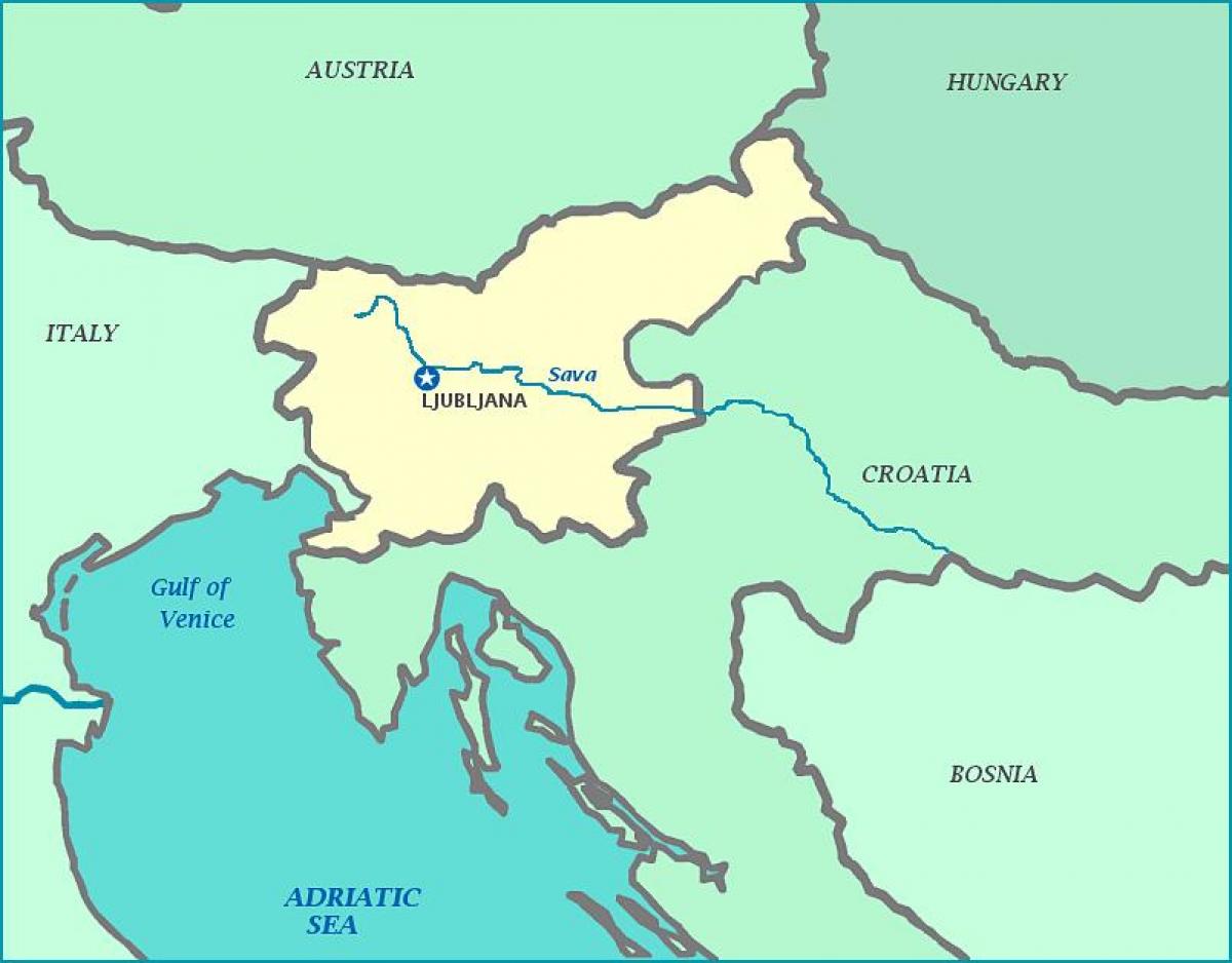 Karte der slowenischen Küste