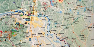 Karte von Slowenien Radfahren
