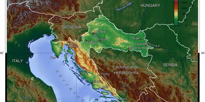 Karte von Slowenien topographische
